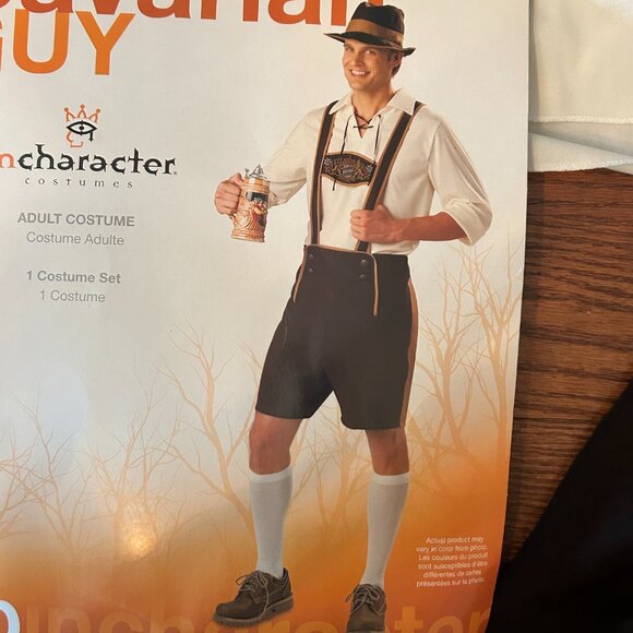 Men's Brown Lederhosen Costume - Picture 12 of 14